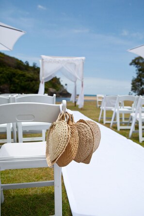 Outdoor wedding area