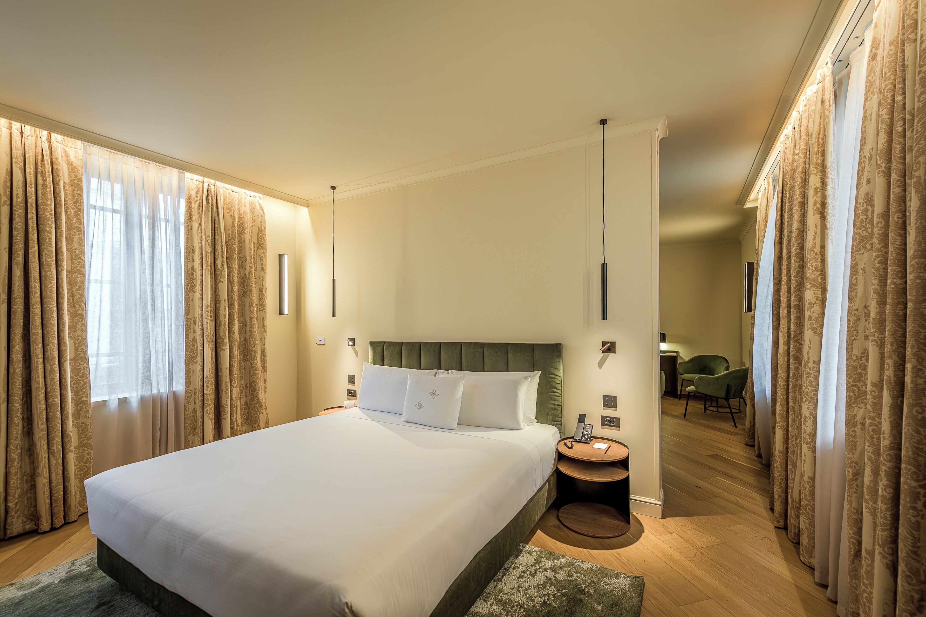 Egyptian cotton sheets, premium bedding, down duvets, pillow-top beds