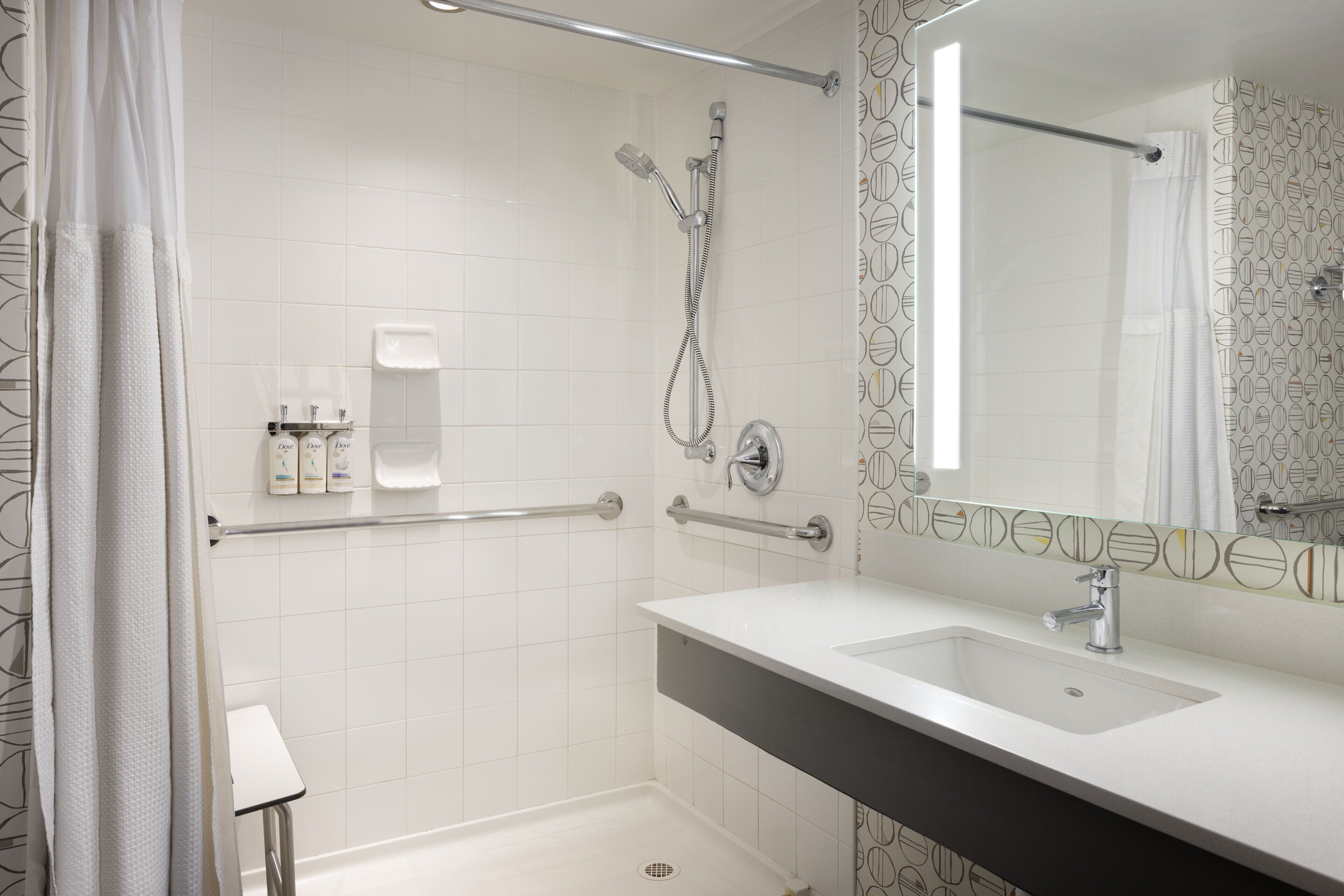 free toiletries, hair dryer, towels