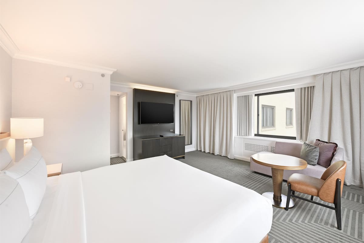 In-room safe, desk, laptop workspace, blackout drapes