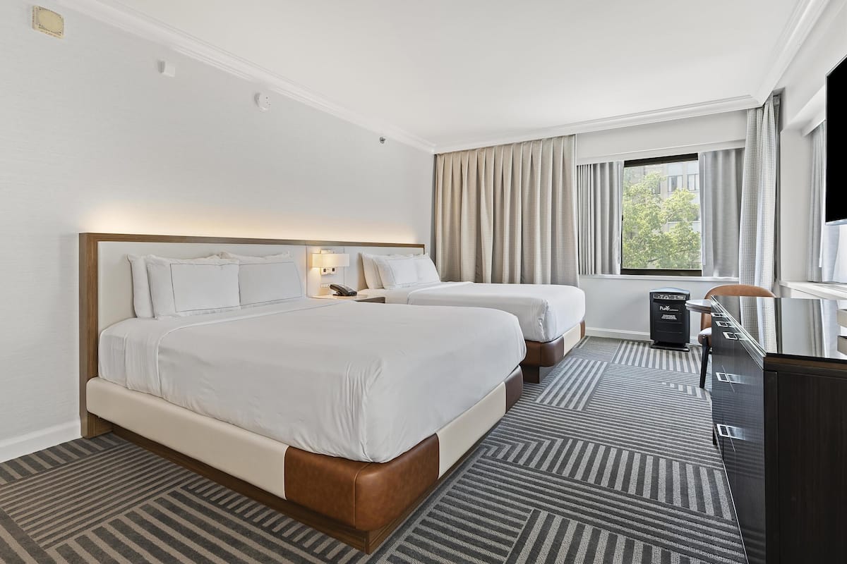 Room, 2 Queen Beds, Allergy Friendly (Pure) | In-room safe, desk, laptop workspace, blackout drapes