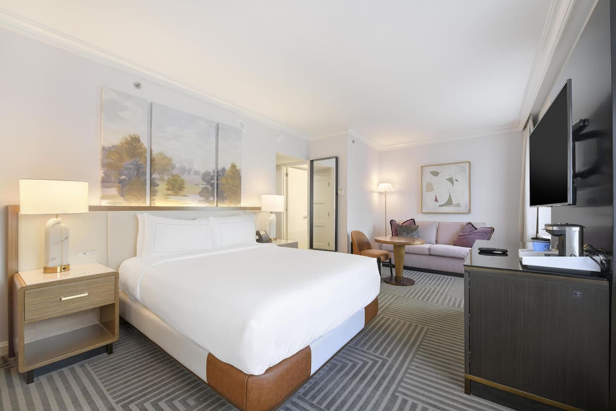 In-room safe, desk, laptop workspace, blackout drapes
