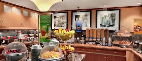 Free daily buffet breakfast