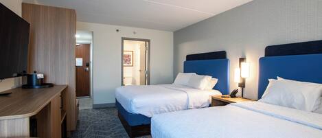 Premium bedding, pillowtop beds, in-room safe, desk