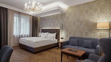 Phòng đôi Deluxe | 1 phòng ngủ, bộ đồ giường cao cấp, két bảo mật tại phòng