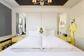 Premium bedding, down comforters, pillowtop beds, desk