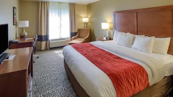 Pillowtop beds, desk, laptop workspace, blackout drapes