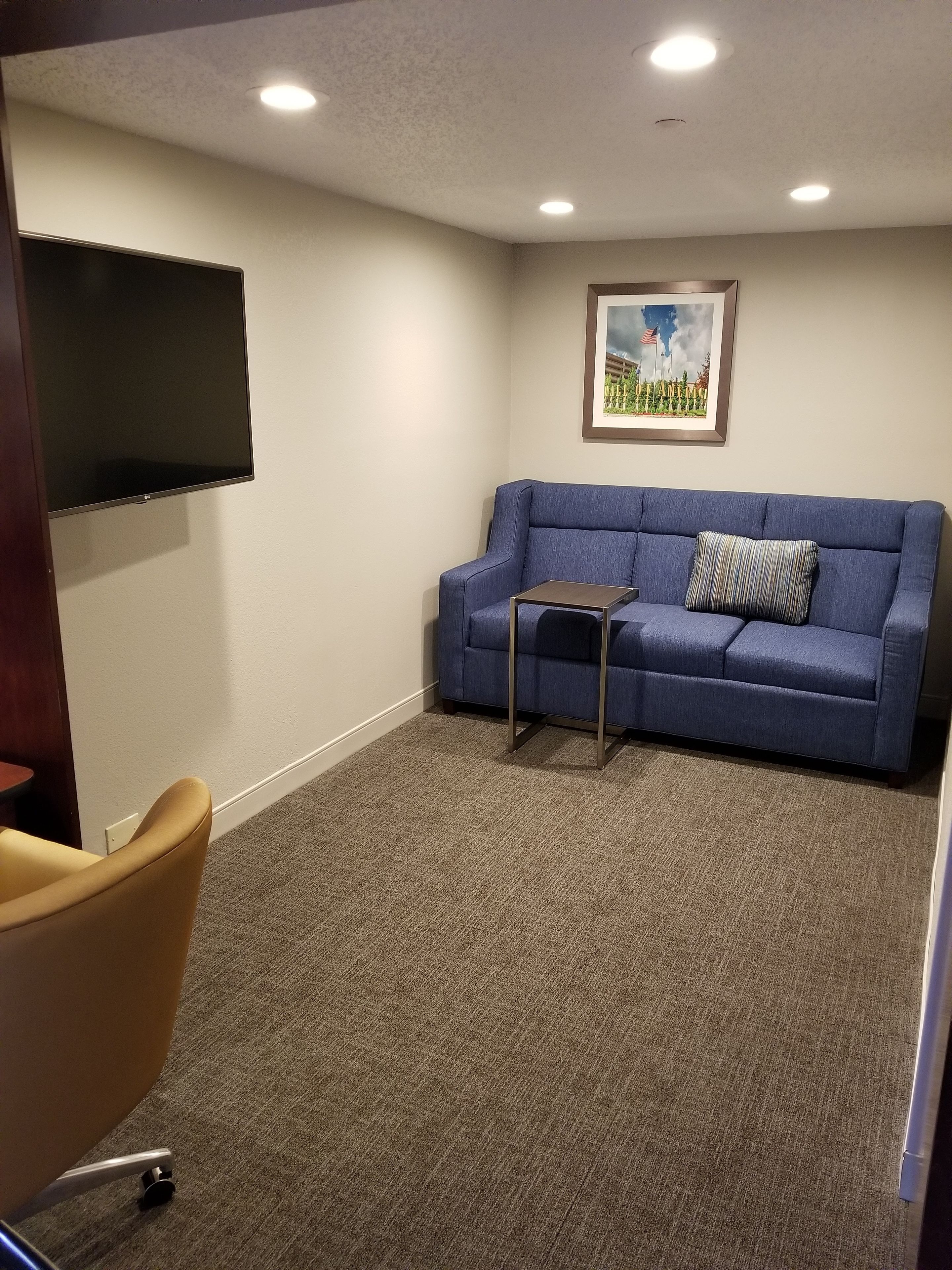 room (1 king deluxe w/sofabed nonsmoking) | living area | 42-inch lcd tv with premium tv channels, tv