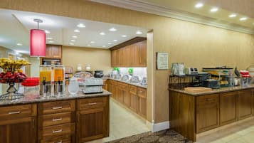 Free daily buffet breakfast