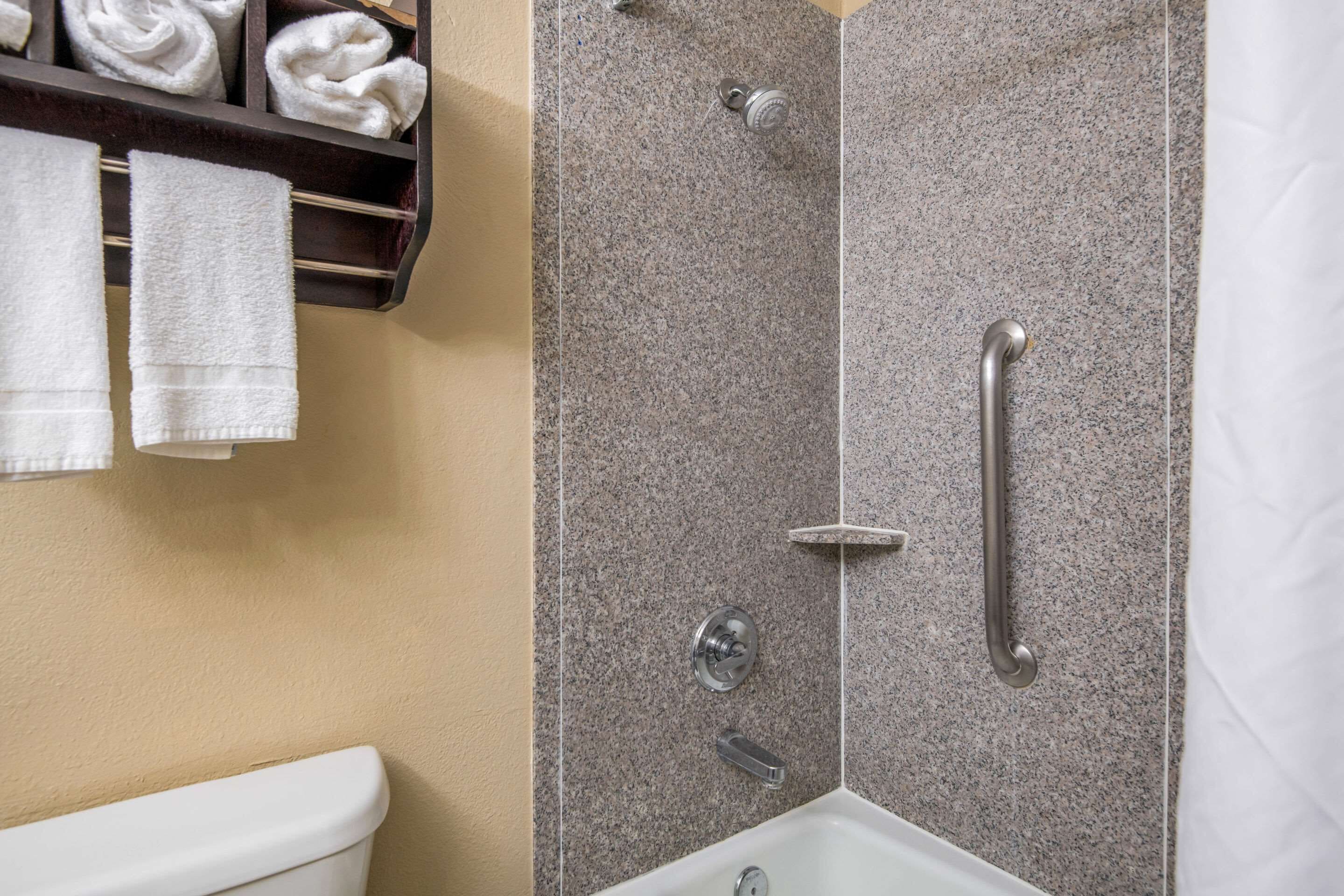 room, 2 double beds, accessible, non smoking | bathroom | combined shower/bathtub, free toiletries, hair dryer, towels