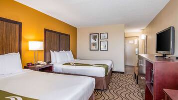 Chambre, 2 lits doubles, accessible aux personnes à mobilité réduite, non-fumeurs | Literie de qualité supérieure, bureau, rideaux occultants