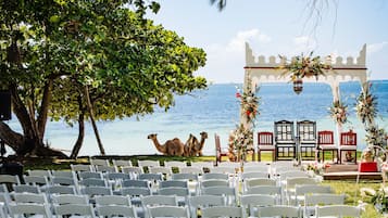 Outdoor wedding area