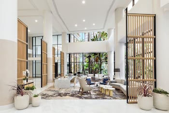 Hotel entrance and lobby at The Westin Long Beach