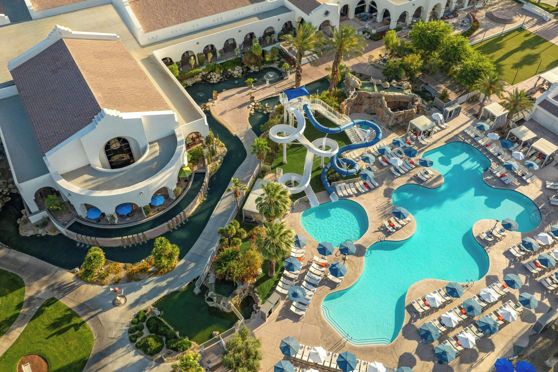 3 outdoor pools, open 8:00 AM to 10:00 PM, cabanas (surcharge)