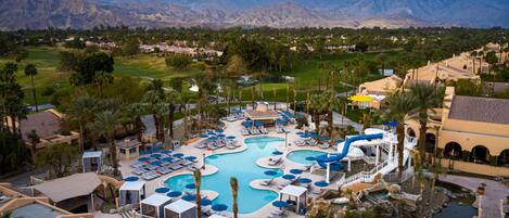 3 outdoor pools, open 8:00 AM to 10:00 PM, pool cabanas (surcharge)