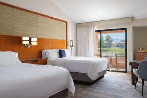 Deluxe Room, 2 Queen Beds, Golf View | 1 bedroom, premium bedding, pillowtop beds, in-room safe