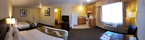 Efficiency, Standard Room, 2 Queen Beds, Non Smoking | Desk, laptop workspace, blackout curtains, iron/ironing board