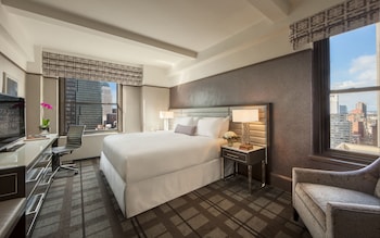 Premium bedding, pillowtop beds, in-room safe, desk at Park Central Hotel New York