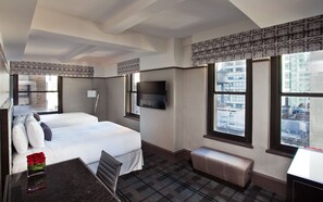 Premier Room, 2 Queen Beds, Corner | Premium bedding, pillowtop beds, in-room safe, desk