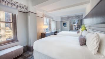 Premier Room, 2 Queen Beds, Corner | Premium bedding, pillowtop beds, in-room safe, desk