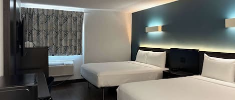 Standard Room, 2 Queen Beds, Accessible, Non Smoking | Free WiFi, bed sheets