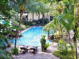 2 outdoor pools, pool umbrellas, sun loungers