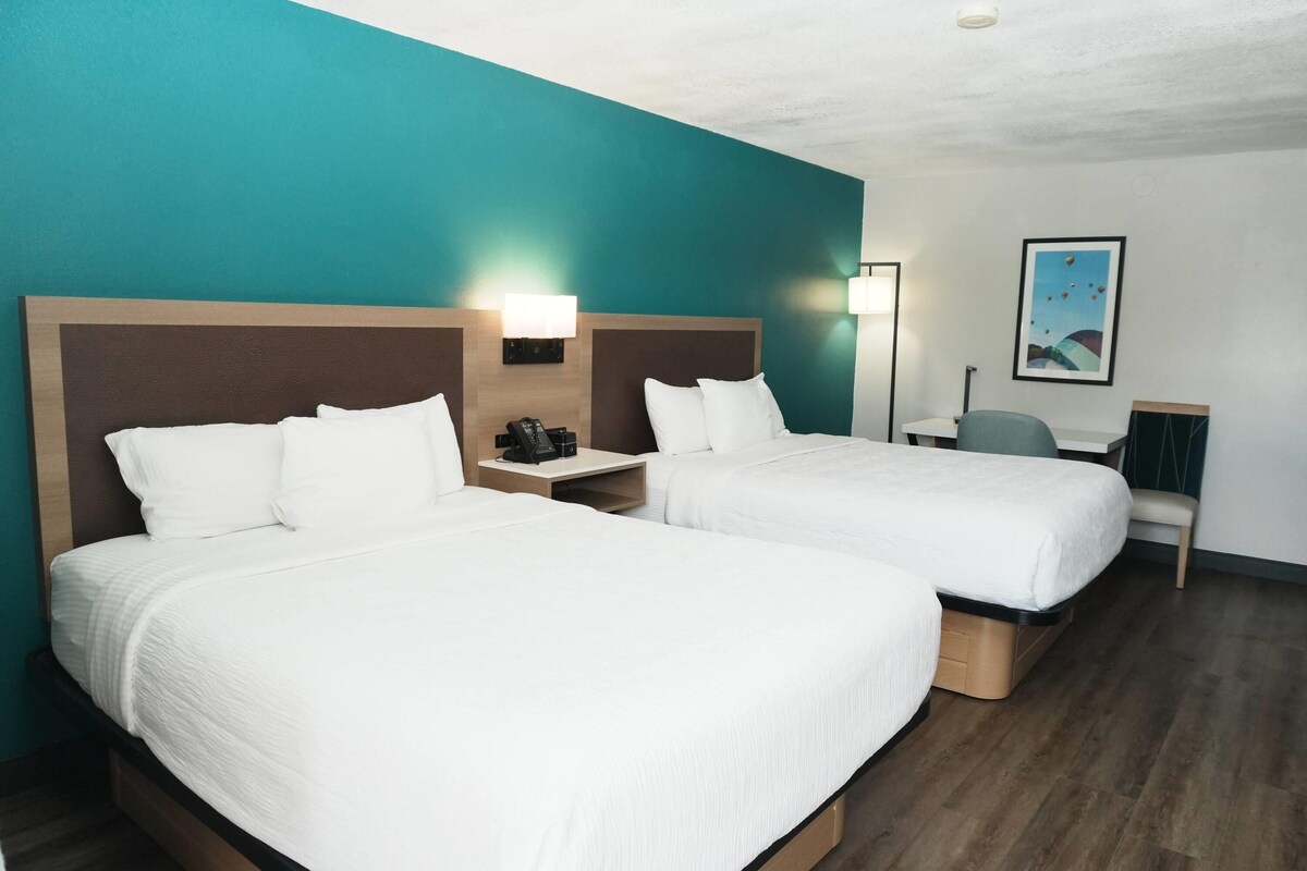 Room, 2 Double Beds, Non Smoking | Premium bedding, desk, iron/ironing board, cribs (free)