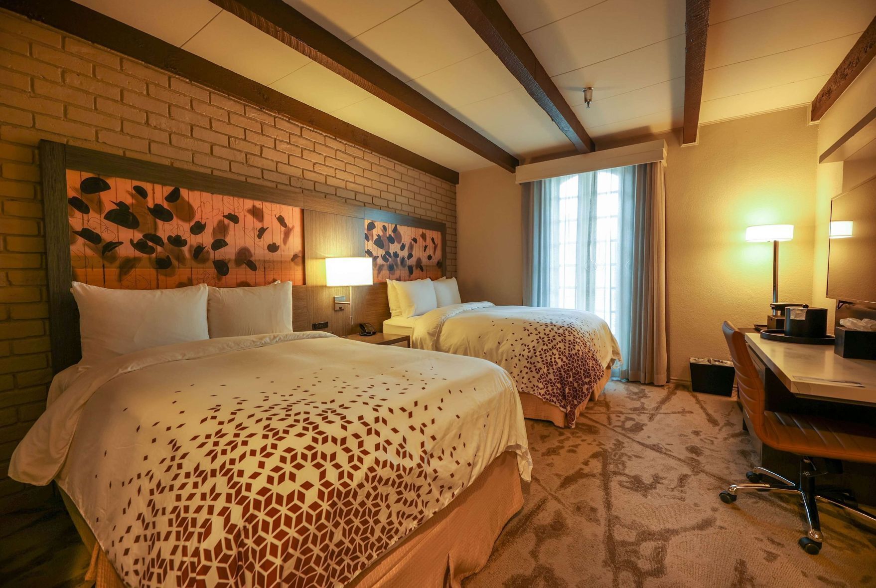Premium bedding, pillowtop beds, in-room safe, desk