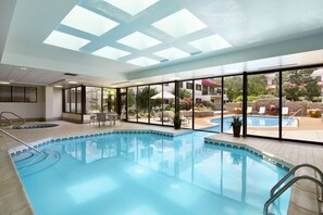 Indoor pool, seasonal outdoor pool, sun loungers