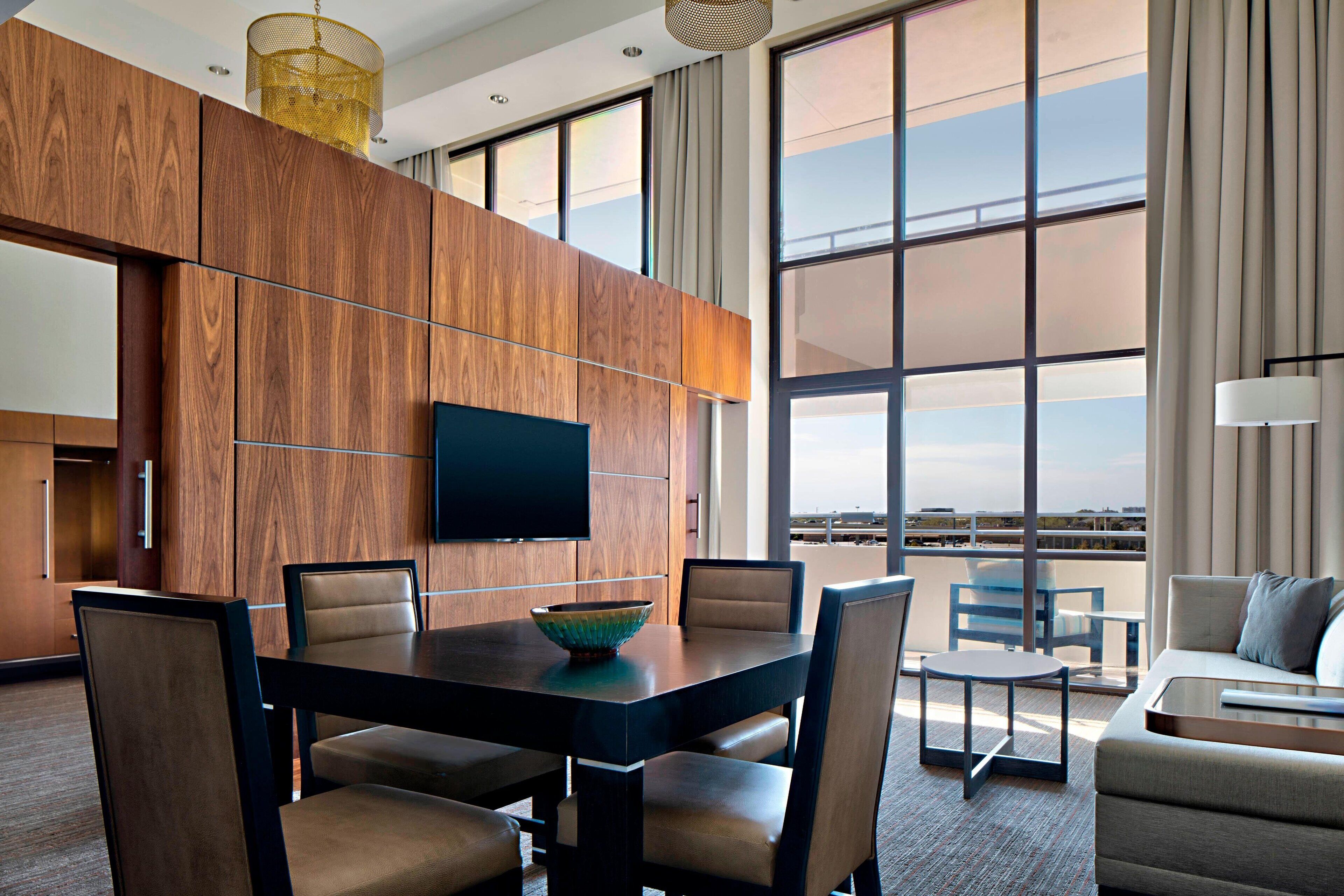 42-inch flat-screen tv with cable channels, tv, pay films