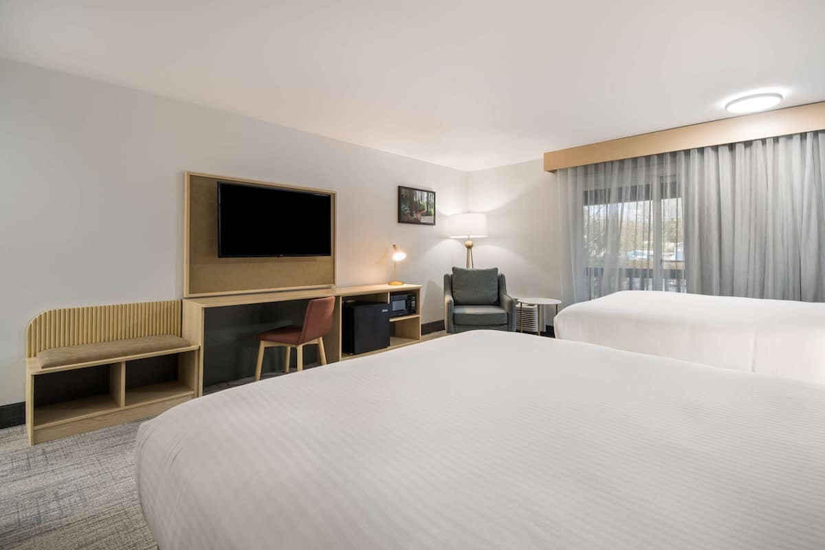 Standard Room, 2 Queen Beds, Accessible, Refrigerator & Microwave | Iron/ironing board, bed sheets
