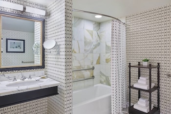 Designer toiletries, hair dryer, bathrobes, towels at The Alexandrian Old Town Alexandria, Autograph Collection