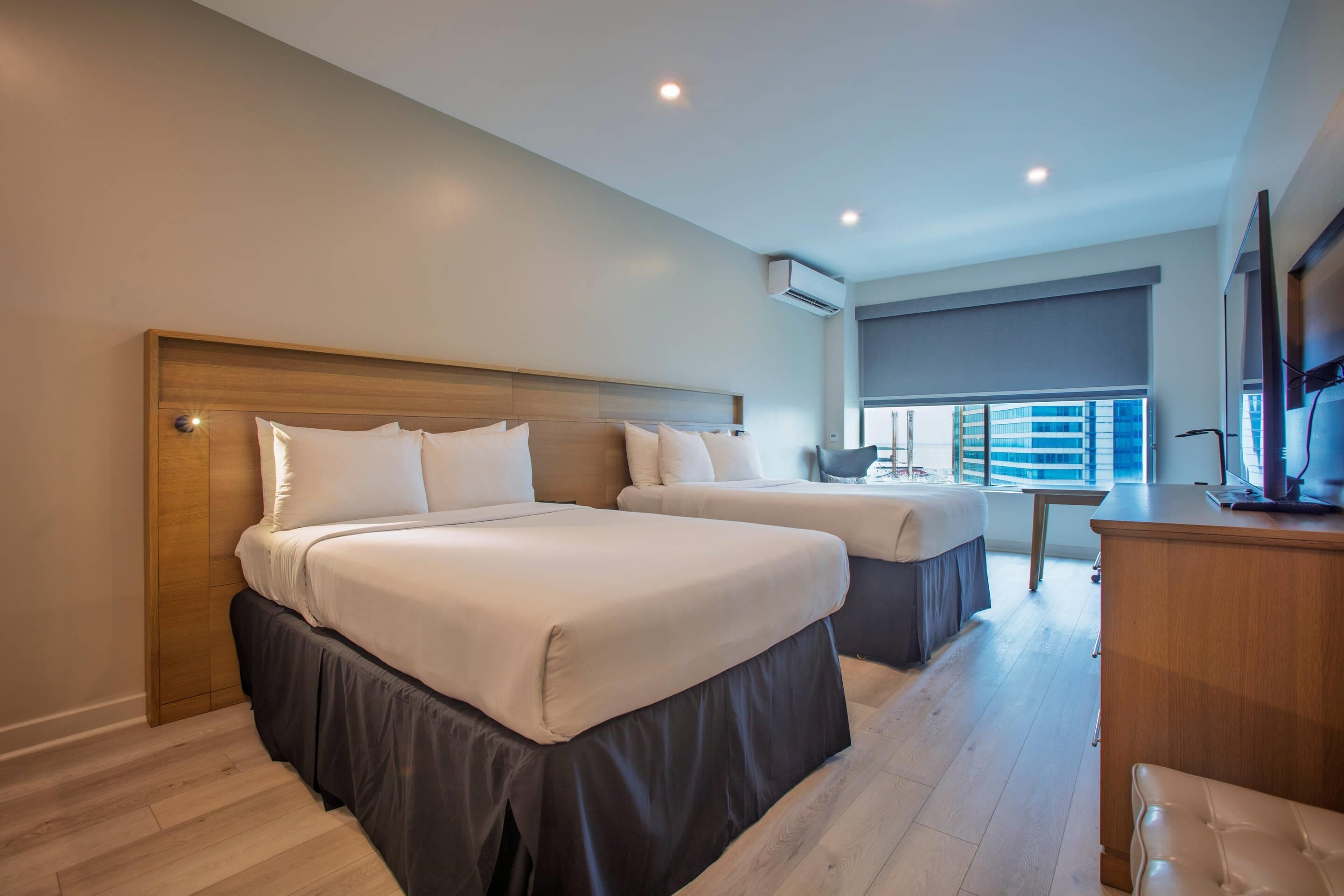 Executive Room, 2 Double Beds | Hypo-allergenic bedding, in-room safe, desk, laptop workspace