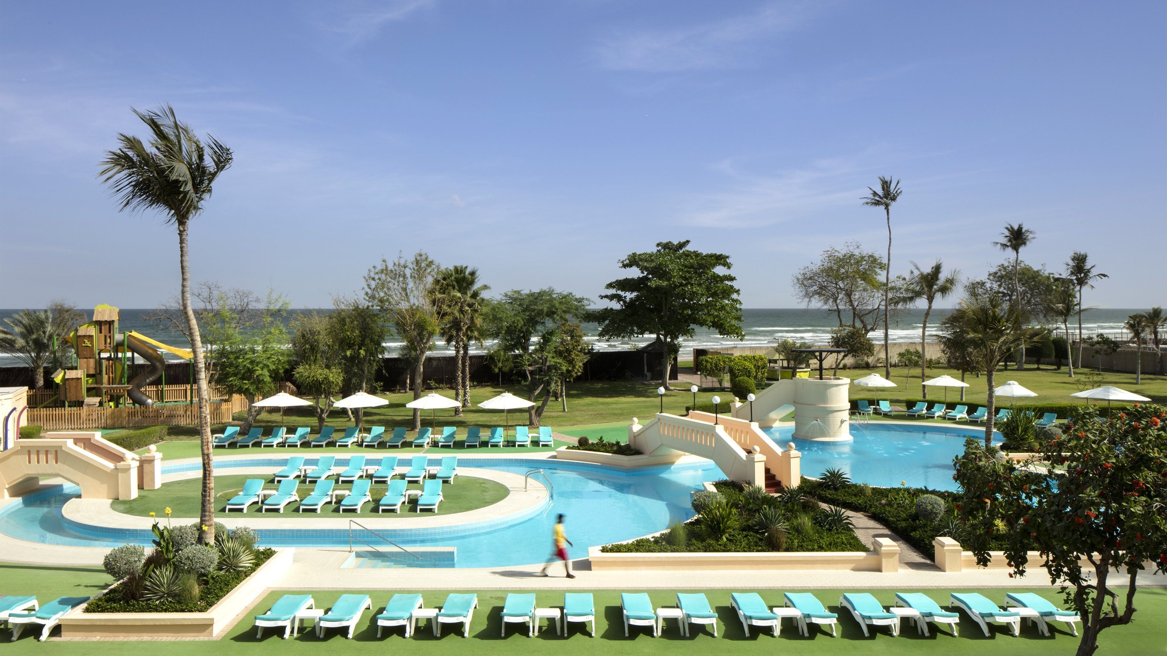 3 outdoor pools, open 8:00 AM to 9:00 PM, pool umbrellas, sun loungers