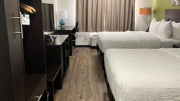 Standard Room, 2 Queen Beds, Non Smoking | Premium bedding, desk, laptop workspace, blackout curtains