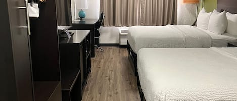 Standard Room, 2 Queen Beds, Non Smoking | Premium bedding, desk, laptop workspace, blackout curtains