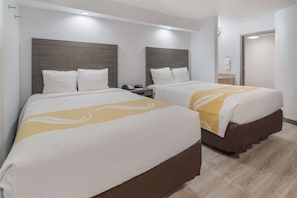 Standard Room, 2 Double Beds, Non Smoking | Desk, blackout curtains, iron/ironing board, free WiFi