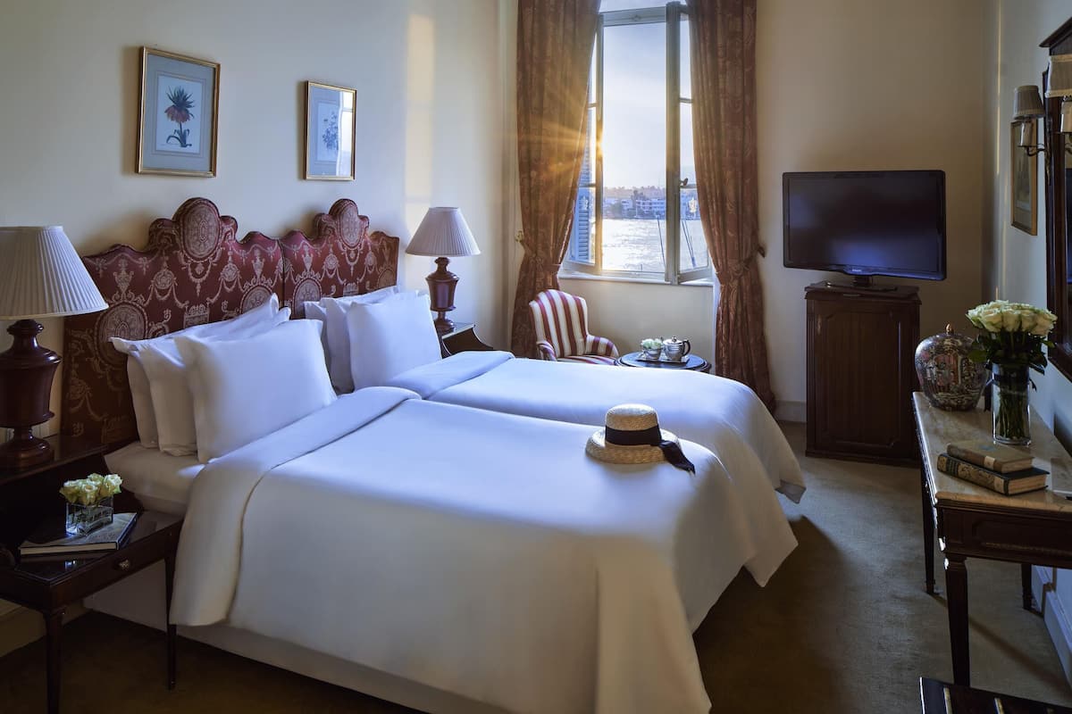 Classic Room, 2 Twin Beds (Nile View) | Premium bedding, pillowtop beds, minibar, in-room safe