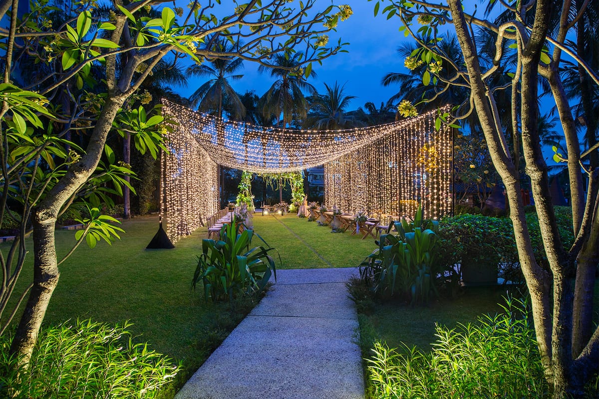 outdoor wedding area