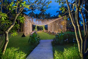 Outdoor wedding area