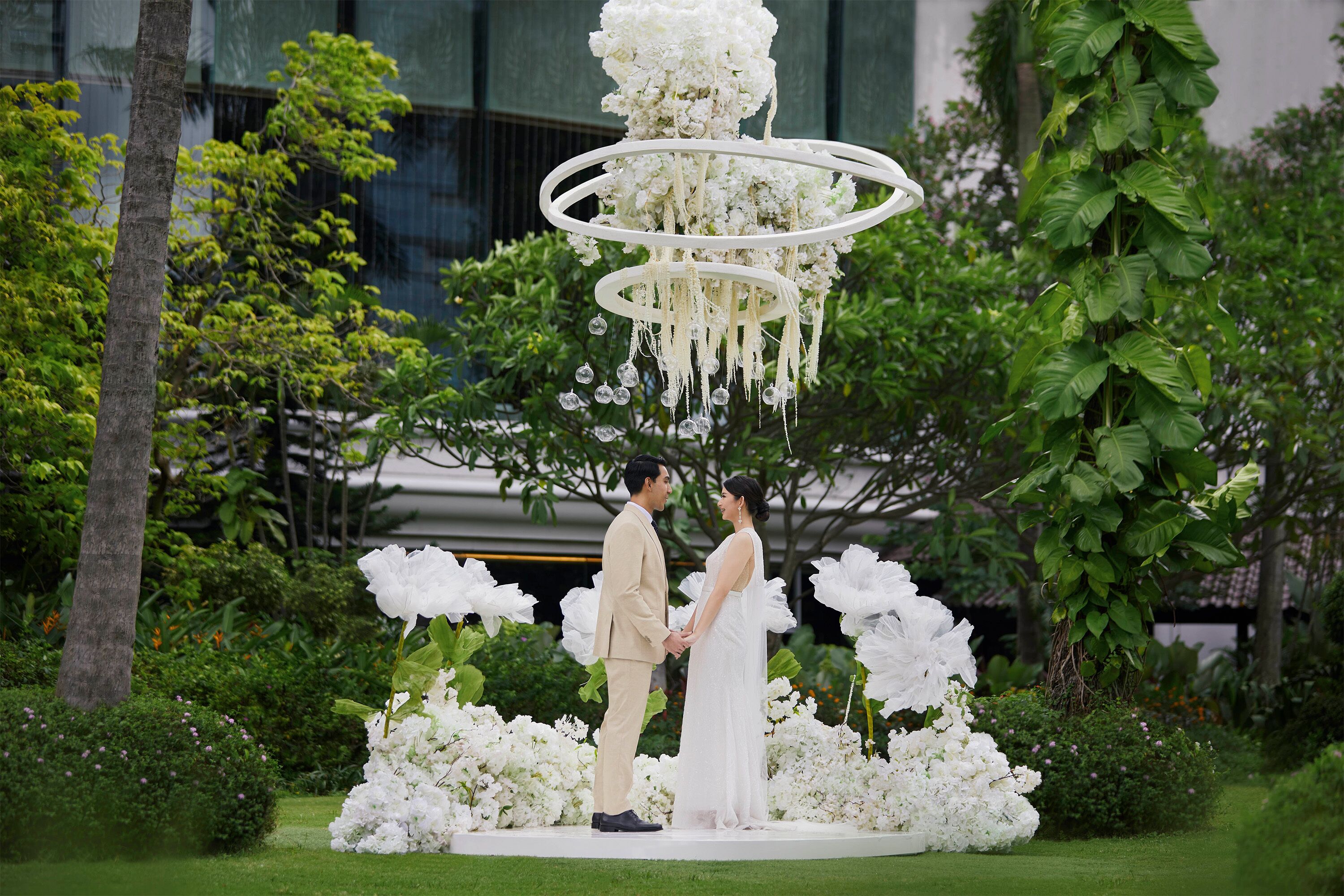 outdoor wedding area