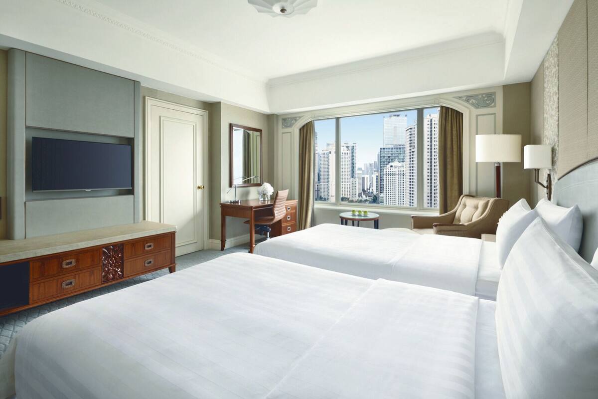 Premium bedding, down comforters, pillowtop beds, minibar