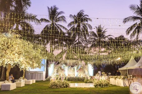 Outdoor wedding area