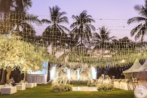 Outdoor wedding area