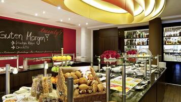 Breakfast, lunch, dinner served; international cuisine