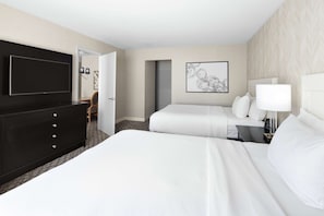 In-room safe, desk, laptop workspace, blackout curtains
