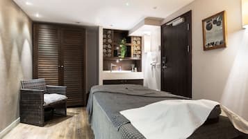 Body treatments, body scrubs, facials, manicures and pedicures