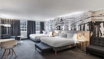 Habitación familiar | Ropa de cama de alta calidad y caja de seguridad en la habitación