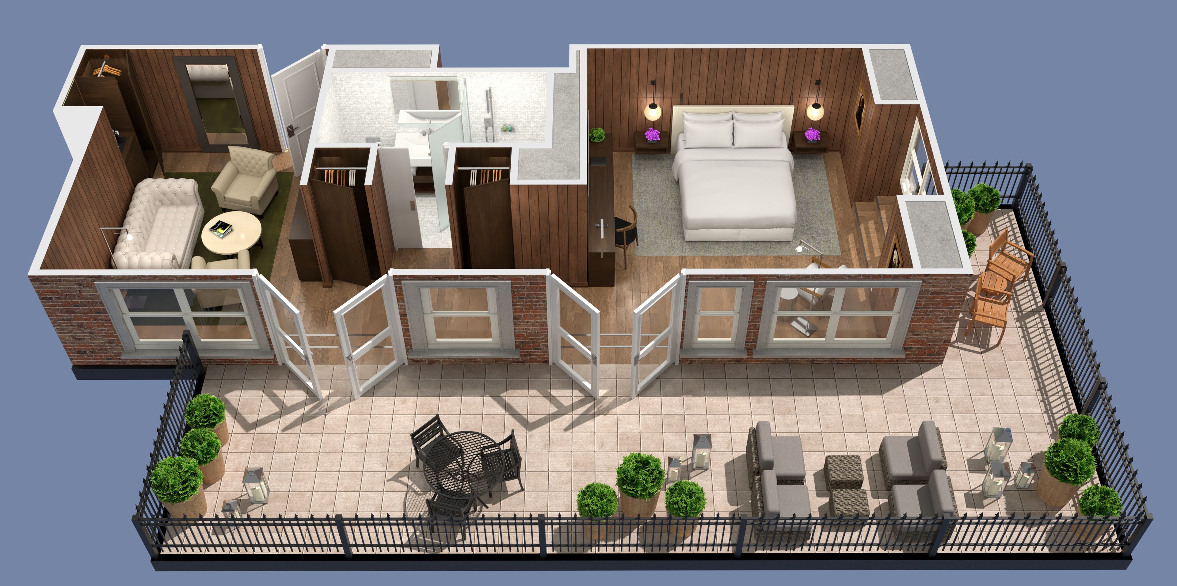 suite, 1 king bed, terrace | floor plan