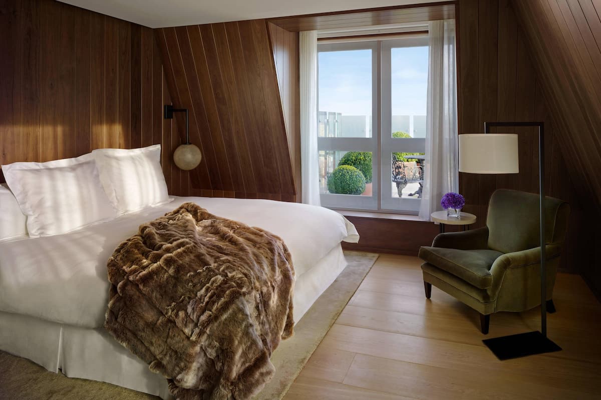 Suite, 1 cama King size, para no fumadores, Terraza | 1 habitación, sábanas de algodón egipcio y ropa de cama de alta calidad